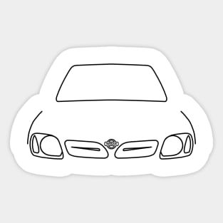 Nissan Micra outline graphic (black) Sticker